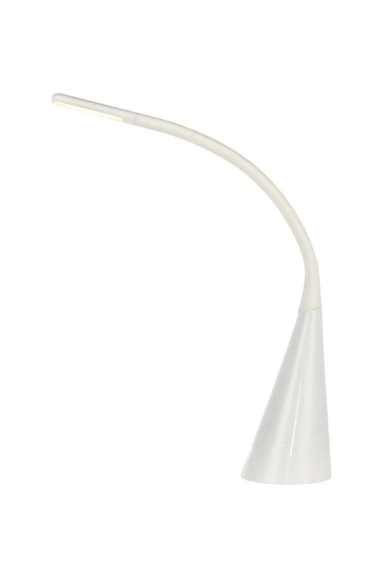 ZC121-LEDDS004 - Regency Decor: Illumen Collection 1-Light glossy frosted white Finish LED Desk Lamp